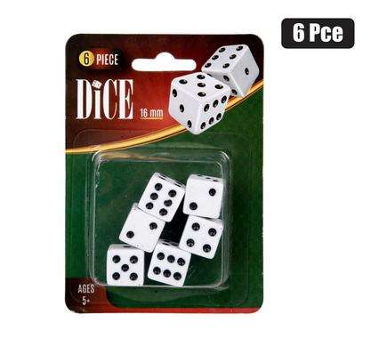 Dice 16Mm Card-Of-6