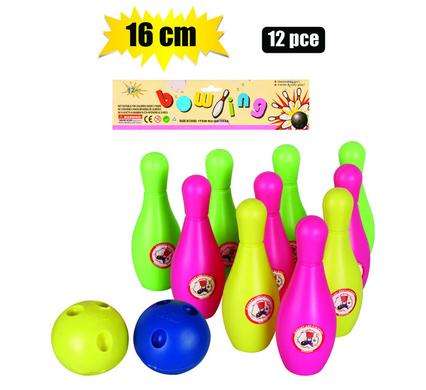 Game Bowling 16Cm 12Pc