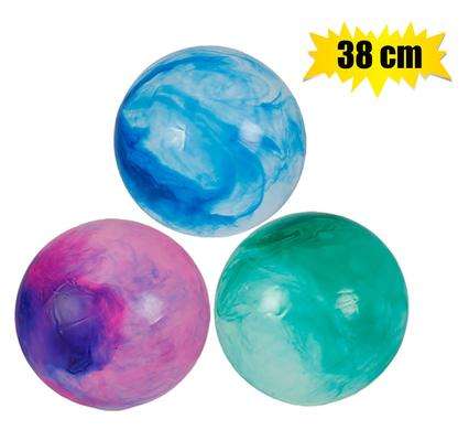 Ball pl marbly 38cm asstd
