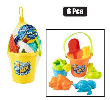 Beach-Set Pl 6Pce Bucket