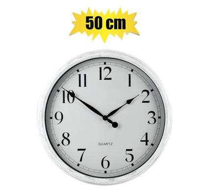 Clock Wall Qtz Pl Round Distressed 50Cm