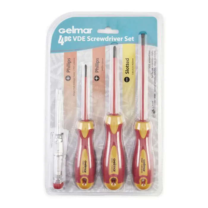Screwdriver Set, VDE, 4 Pieces