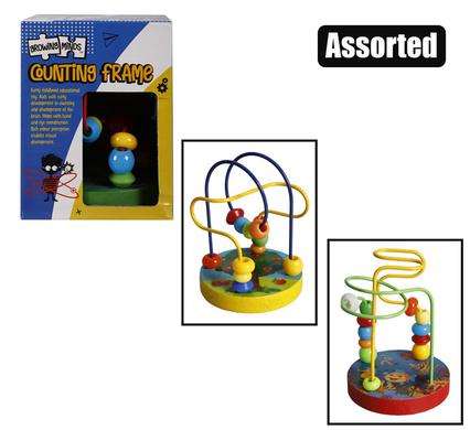 EDU WOOD COUNTING FRAME 9x10cm