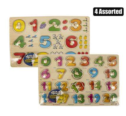 Edu Push-In Board Wooden Numbers Asstd