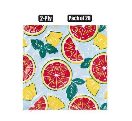 Serviettes 2Ply 33Cm 20Pc Fruit