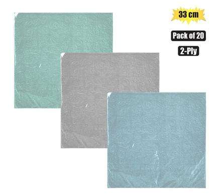 Serviettes 2Ply 33Cm 20Pc Embossed