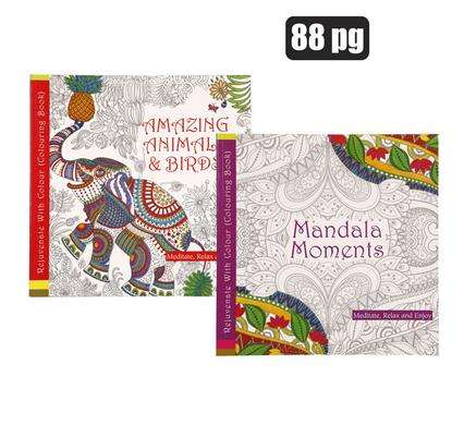 Book Adult Colouring 88P Asstd