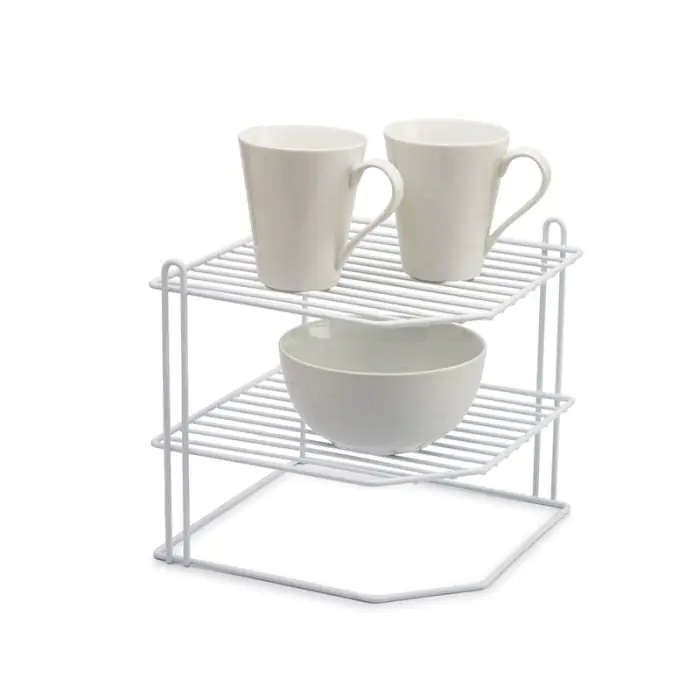 Corner Shelf, 3 Tier, White