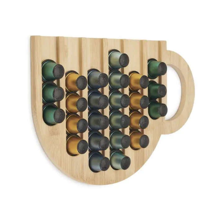 Coffee Capsule Dispenser, Bamboo