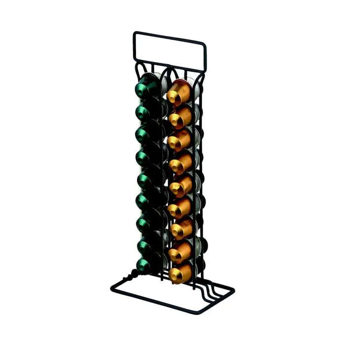 Coffee Capsule Dispenser, Black, 36 Pod Nespresso