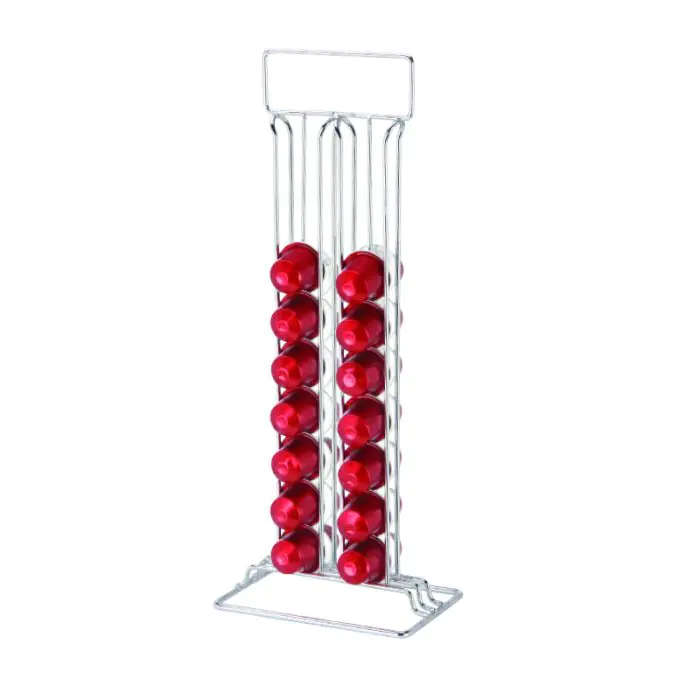 Coffee Capsule Dispenser, Chrome Plated, 36 Pod Nespresso