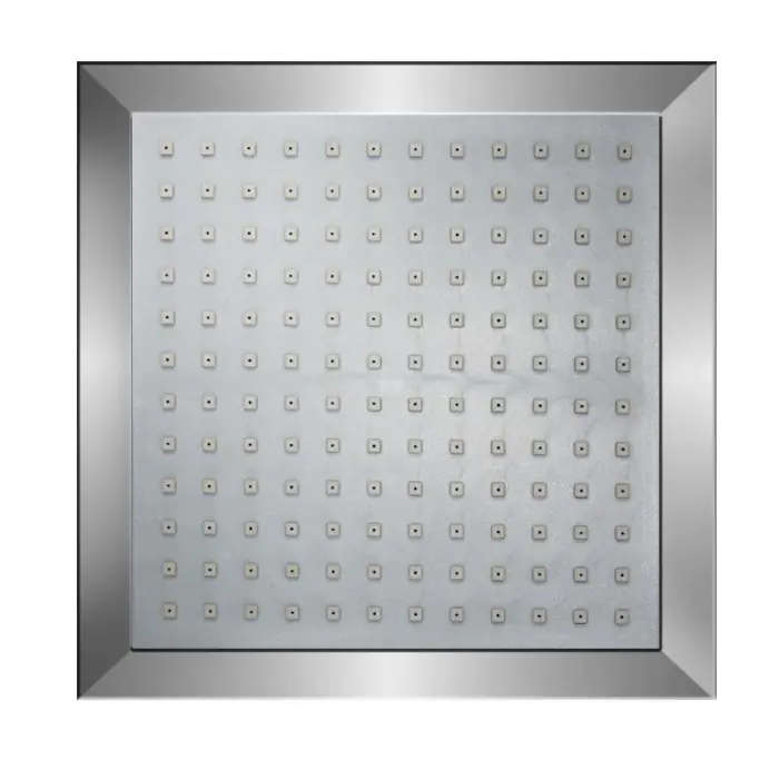 Shower Rose, Square, Chrome Plated, 200mm