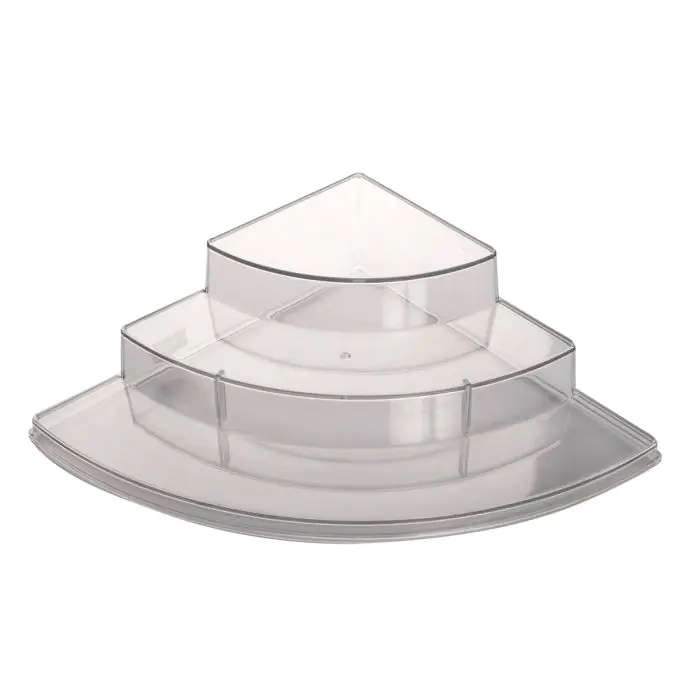 Corner Shelf Organiser, 3 Tier, Clear