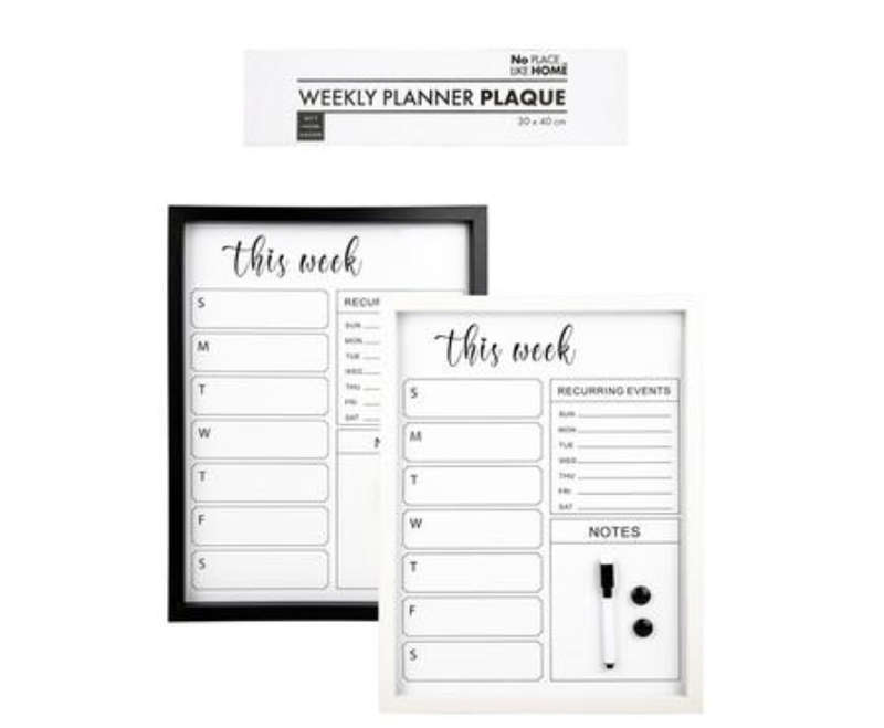 Plaque Mdf Weekly Planner 30X40Cm