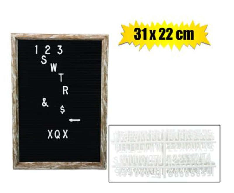 Plaque Pl Letter Board 31X22Cm