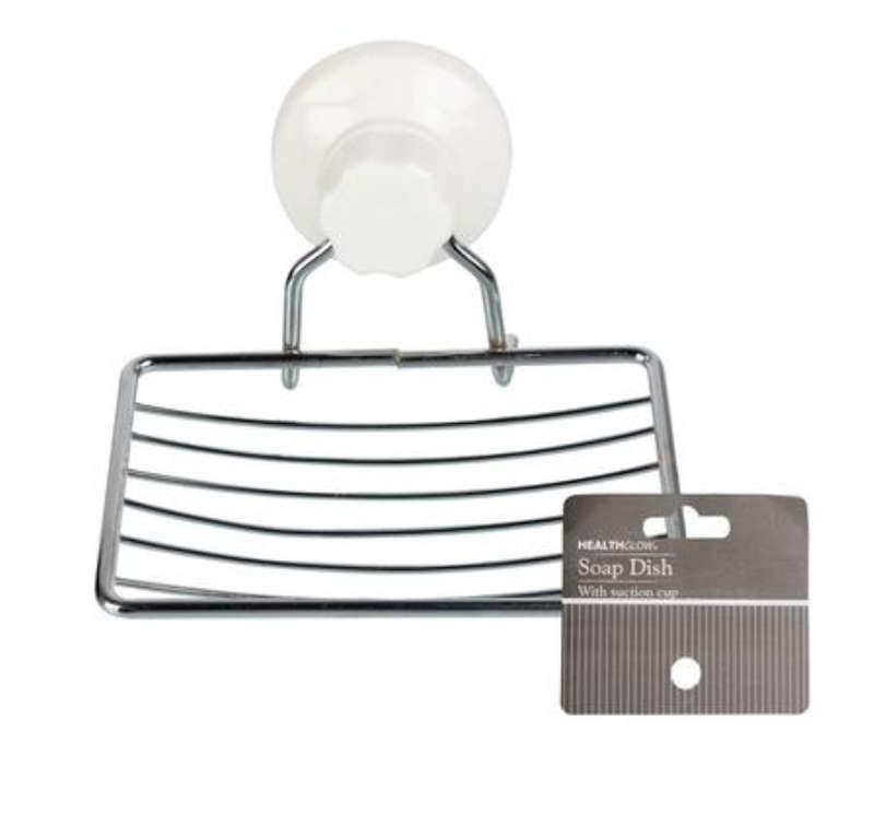 SOAP-DISH CHR-PLATED OVAL SUCTION