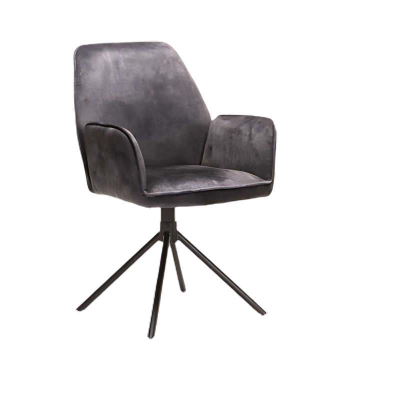 Opulent Velvet Dining Seat - Grey