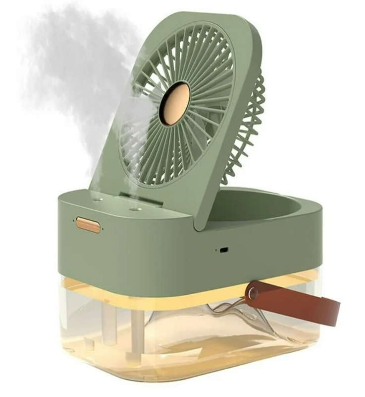 3 in 1 Humidifier Spray Fan Portable Air Cooler Humidifier-green