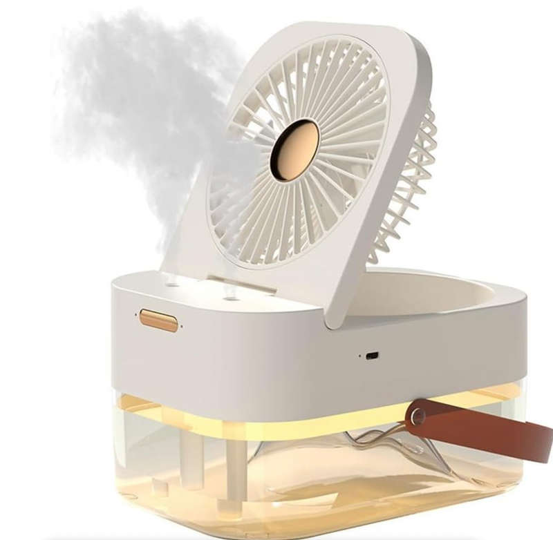 3 in 1 Humidifier Spray Fan Portable Air Cooler Humidifier-white
