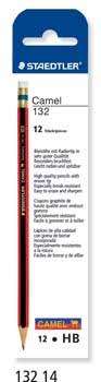STAEDTLER CAMEL PENCILS WITH ERASER HB