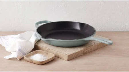 Round Signature Cast Iron Skillet Enamel Round Pan - Orange
