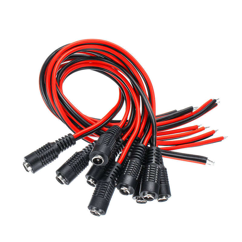 Female DC Power Socket Jack Plug Wire