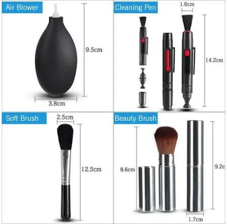 Professional Camera Cleaning Kit Lens Cleaning Kit with Air Blower Cleaning Pen Cleaning Cloth for M