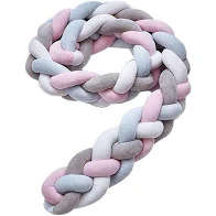 Braided Crib Cot Bumper 2m