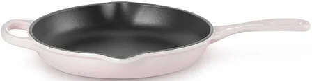 Round Signature Cast Iron Skillet Enamel Round Pan - White