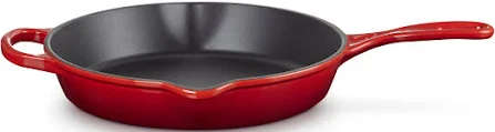 Round Signature Cast Iron Skillet Enamel Round Pan - Red