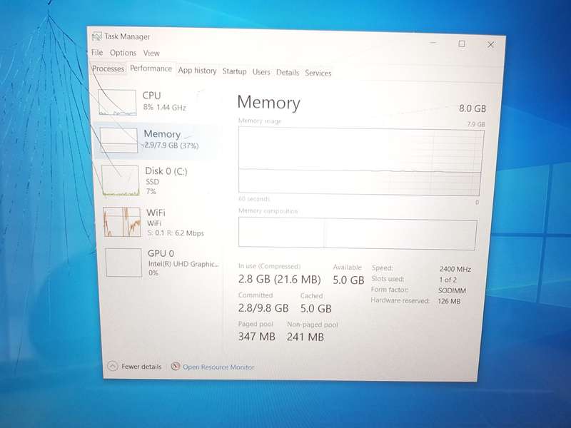 HP Envy x360 Convertible 15-bp106ni"Core i7" 8GB RAM 512GB SSD Cracked And No Touch Screen Silver
