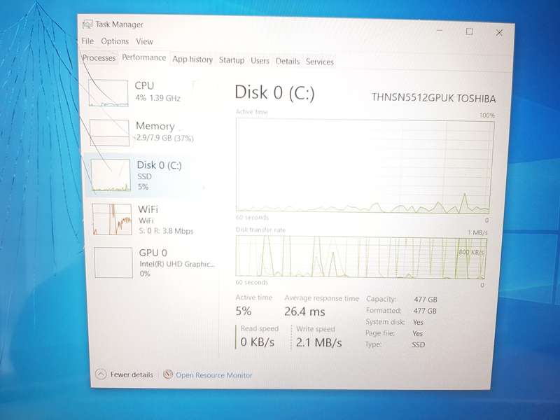 HP Envy x360 Convertible 15-bp106ni"Core i7" 8GB RAM 512GB SSD Cracked And No Touch Screen Silver