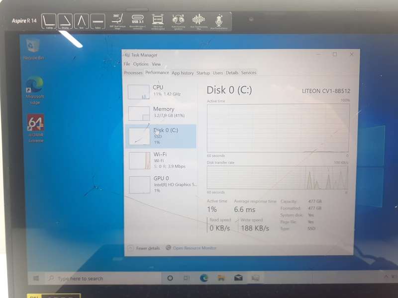 Acer Aspire E1-5321 14-Inch "Core i5" 2.3GHz 8GB RAM 512GB SSD Black (3 Month Warranty)