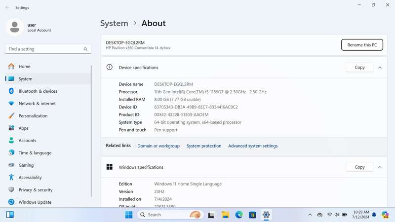 HP Pavilion x360 Convertible 14-dy1003ni 14-Inch "Core i5" 2.5GHz 8GB RAM 512GB SSD | No TouchScr...