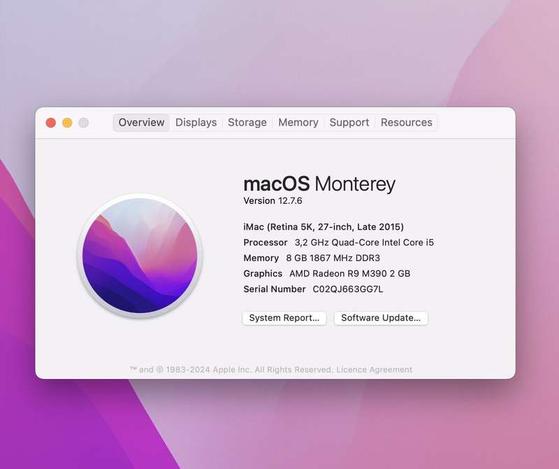 iMac 27-Inch "Core i5" 3.2GHz (5K, Late 2015) 8GB RAM 1TB Fusion Drive Silver (12 Month Warranty)...