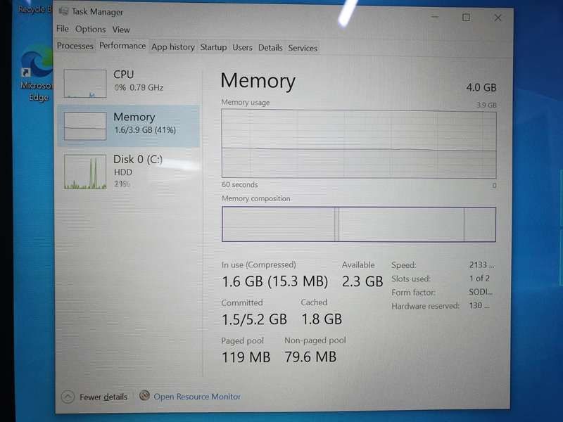 Dell Inspiron 13 5000, 2.40GHz, "Core i3-100U", 4GB RAM, 1TB HDD, Grey