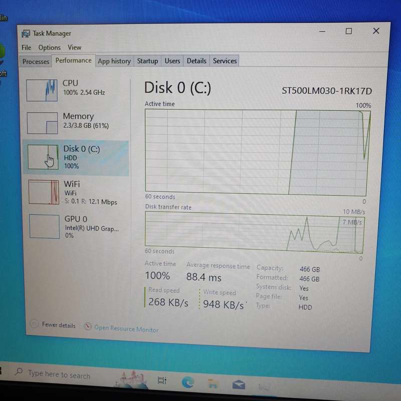 Dell Inspiron 15-3573 "Celeron N4000" 1.10GHz 4GB RAM 516GB HHD Casing Damaged Black