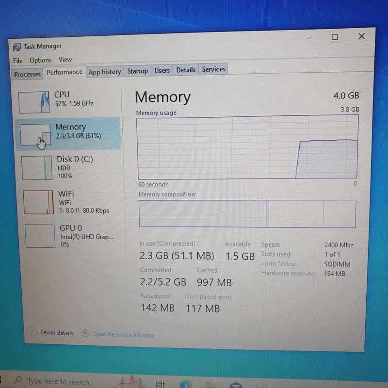 Dell Inspiron 15-3573 "Celeron N4000" 1.10GHz 4GB RAM 516GB HHD Casing Damaged Black