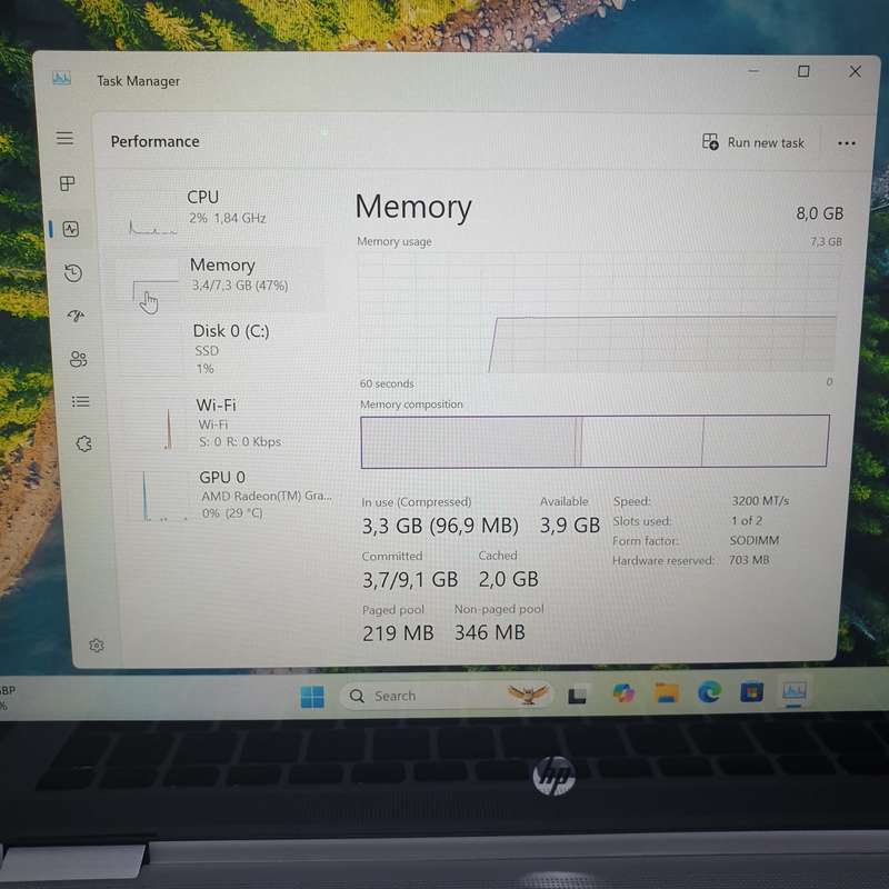 HP ProBook x360 435 G8 "Ryzen 5" 2.30GHz 8GB RAM 256GB SSD Silver (6 Month Warranty)