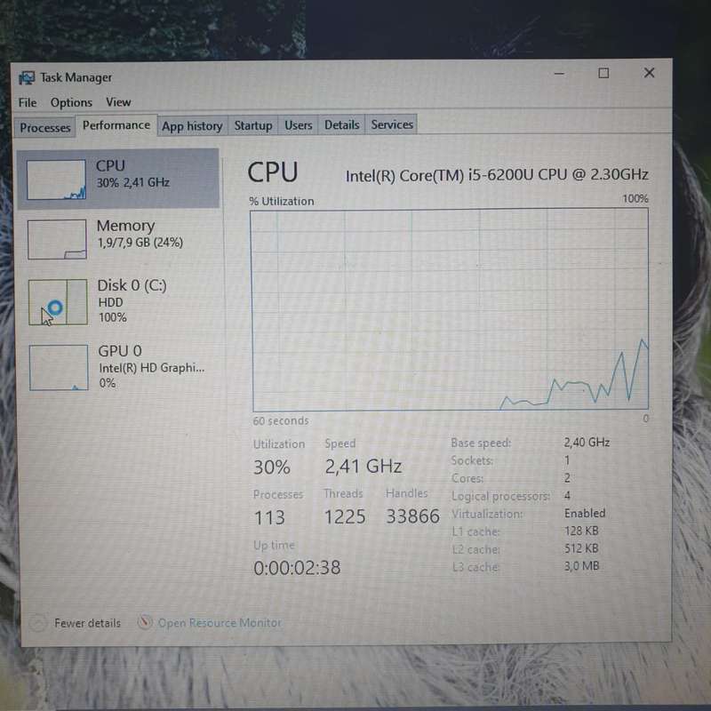 Proline Notebook W955JU "Core i5" 2.30GHz 8GB RAM 512GB HDD No Battery Black