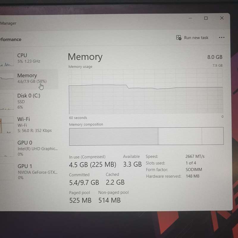 Asus ROG STRIX G531G "Core i7" 2.60GHz 8GBRAM 256GB SSD Black (6 Month Warranty)