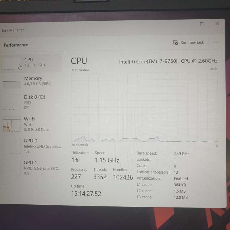 Asus ROG STRIX G531G "Core i7" 2.60GHz 8GBRAM 256GB SSD Black (6 Month Warranty)
