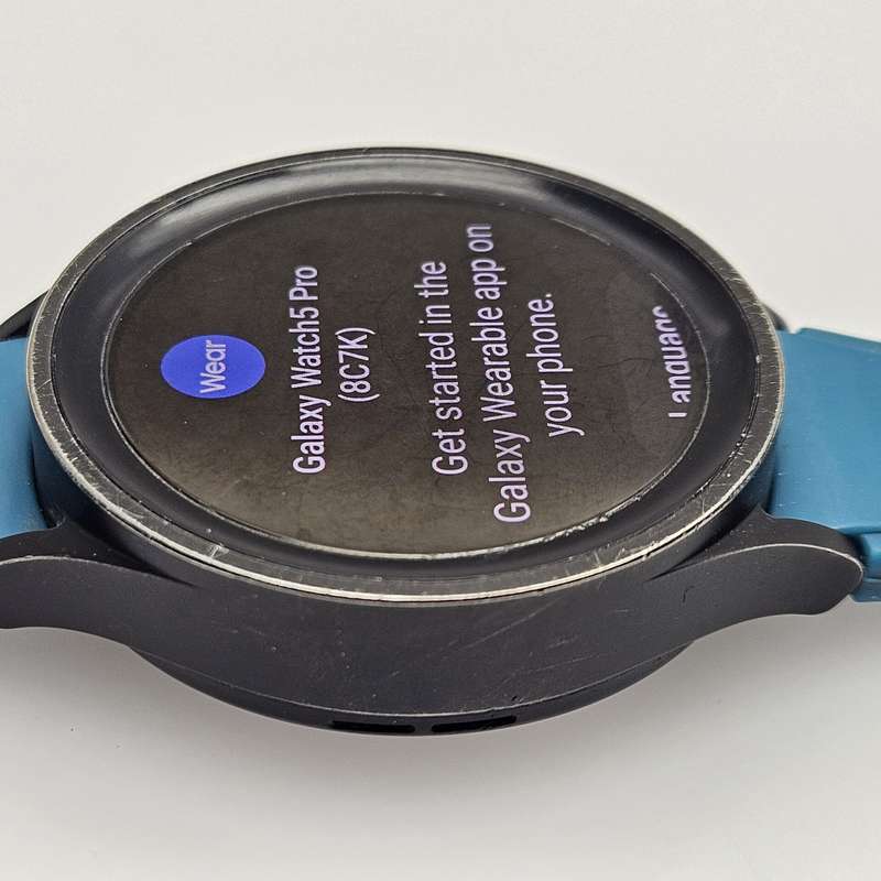 Samsung Galaxy Watch 5 Pro 45mm GPS Only Black Titanium (3 Month Warranty) - With Blue Straps