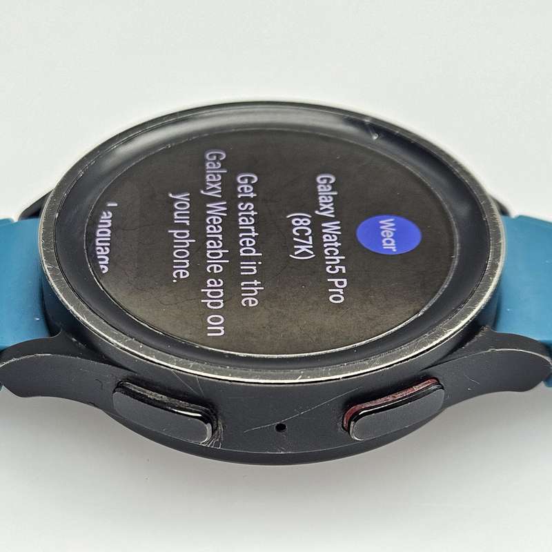 Samsung Galaxy Watch 5 Pro 45mm GPS Only Black Titanium (3 Month Warranty) - With Blue Straps