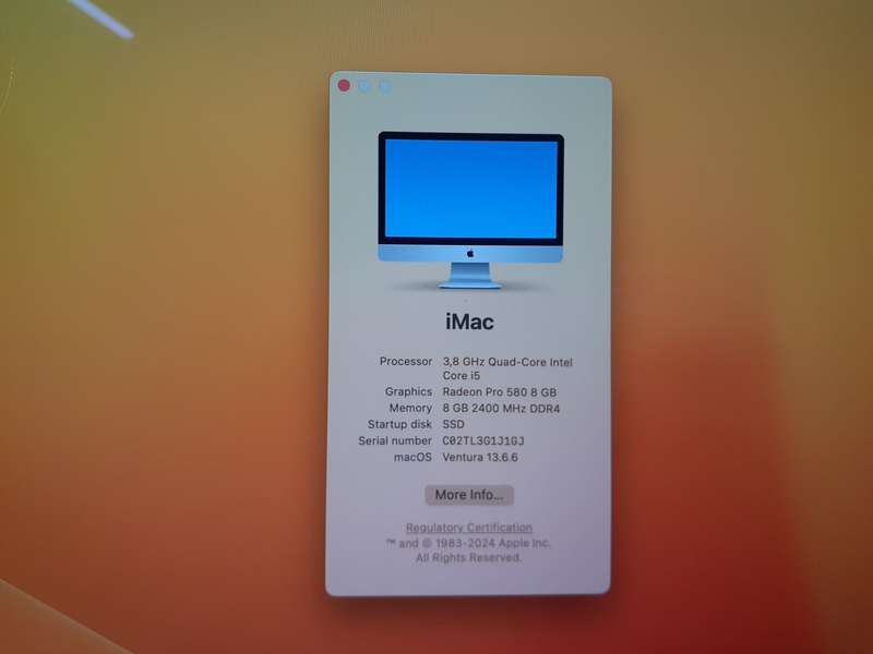 iMac 27-Inch "Core i5" 3.8GHz (5K, Mid-2017) 8GB RAM 128GB SSD | Cracked Screen | Silver (6 Month...