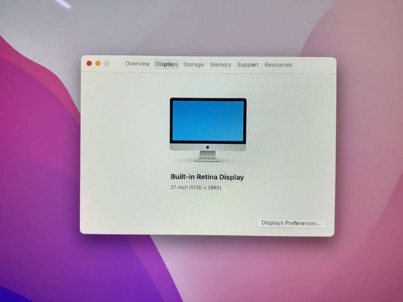 iMac 27-Inch "Core i5" 3.4 GHz (5K, Mid-2017) 8GB RAM 2TB HDD Cracked Screen Silver (6 Month Warr...