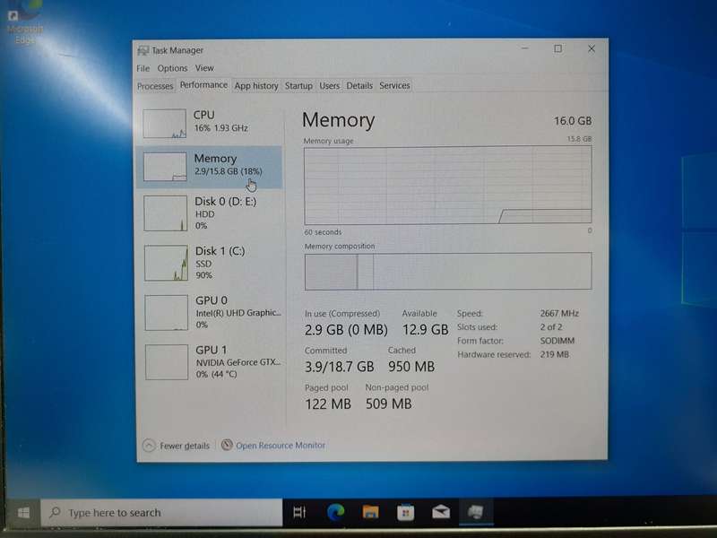 Dell G5 5587 "Core i7" 2.2GHz 16GB RAM 1TB HDD Bad Battery Black
