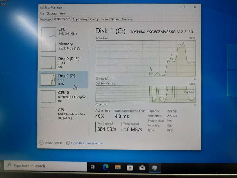 Dell G5 5587 "Core i7" 2.2GHz 16GB RAM 1TB HDD Bad Battery Black