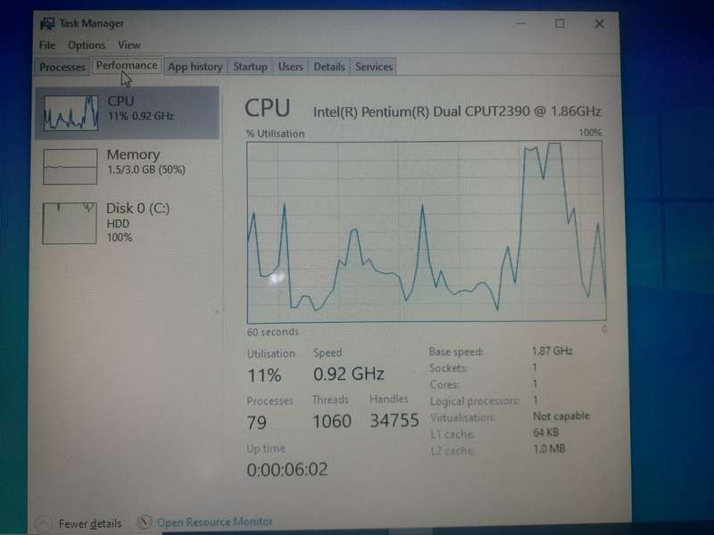 HP Pavilion dv6700 "Pentuim CPUT2390" 1.86GHz 3GB RAM 150GB HDD No Battery Black
