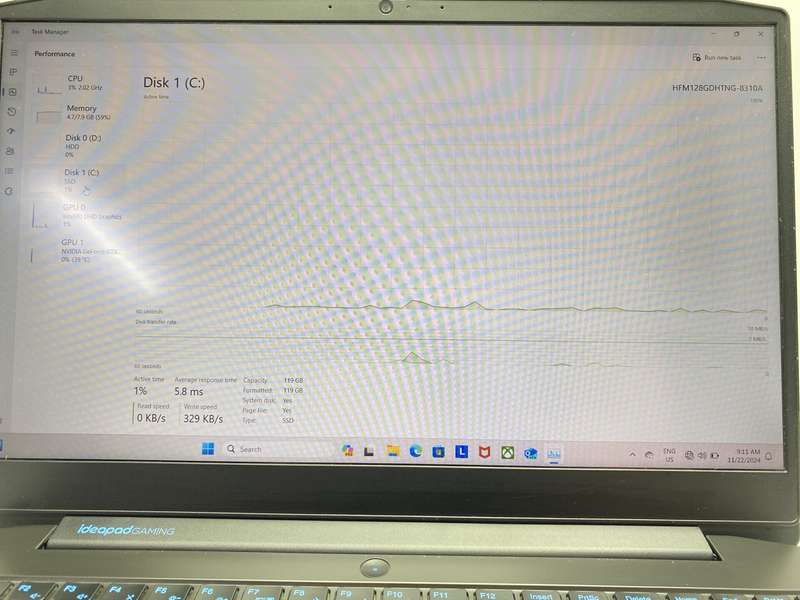 Lenovo Ideapad Gaming 3 "Core i5" 2.50GHz 8GB RAM 128GB SSD Grey (6 Month Warranty)
